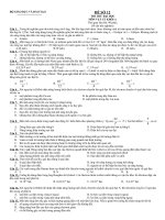 Đề ôn thi đại học môn Vật lý số 12
