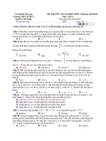 Đề thi thử tốt nghiệp đại học môn Vật Lý (4)