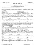 Kiểm tra cấp tốc đề số 2 Vật Lý trước ngày thi THPT Quốc gia