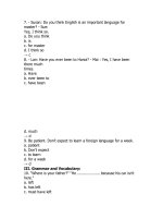 Tổng hợp câu hỏi trắc nghiệm môn Tiếng Anh (123)