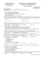 Thi thử tốt nghiệp 2009 - THPT Đông Quan, Hà Nội môn vật lý