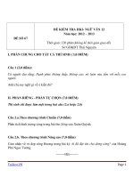 ĐỀ KIỂM TRA HKI- NGỮ VĂN 12 (7)