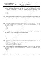 Đề thi thử đại học môn vật lí lần 4, 2013 trường chuyên Thái Bình