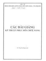 các bài giảng phục hồi kỹ thuật chức năng