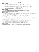 Đề tuyển sinh vào 10 môn toán có đáp án số 60