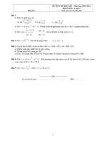Đề thi học kì môn Toán lớp 11 (9)