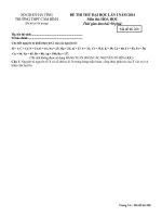 Đề hoá 12 - sưu tầm đề kiểm tra, thi học kỳ, tốt nghiệp thi thử đại học cao đẳng tham khảo bồi dưỡng (35).DOC