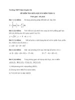Đề thi giữa kì 2 lớp 12 môn Toán - THPT Nam Duyên Hà năm 2015