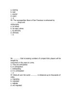 Tổng hợp câu hỏi trắc nghiệm môn Tiếng Anh (6)