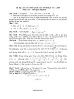 Đề tự luyện thi THPT Quốc gia môn toán số 19