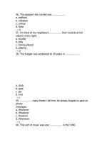 Tổng hợp câu hỏi trắc nghiệm môn Tiếng Anh có đáp án (9)