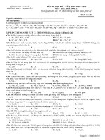 Đề kiểm tra học kì môn Hóa lớp 11 (3)