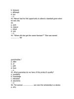 Tổng hợp câu hỏi trắc nghiệm môn Tiếng Anh (127)