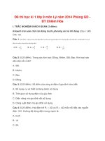 Đề thi học kì 1 lớp 9 môn Lý năm 2014 Phòng GD - ĐT Chiêm Hóa