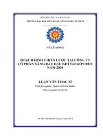 Hoạch định chiến lược tại Công ty Cổ phần Xăng dầu Dầu khí Sài Gòn đến năm 2020