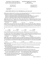 Đề thi thử đại học môn Vật lý chọn lọc số 6