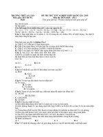 Đề thi thử THPT Quốc gia môn Hóa học chọn lọc số 96