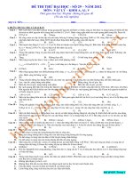 Đề luyện thi đại học môn Vật lý khối A số 29