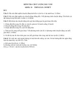 Kiểm tra chất lượng đầu năm lớp 10 Nâng cao môn vật lý