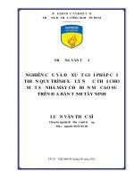 Nghiên cứu và đề xuất giải pháp cải thiện quy trình xử lý nước thải cho một số nhà máy chế biến mủ cao su trên địa bàn tỉnh Tây Ninh