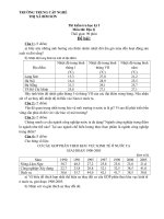 TRƯỜNG TRUNG CẤP NGHỀ THỊ XÃ BỈM SƠN ĐỀ THI HỌC KÌ 1 MÔN ĐỊA LÝ 12