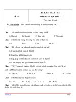 Đề kiểm tra 1 tiết môn Toán lớp 12 - Đề (73)