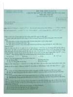 Đề thi thử ĐHSP lần 5 - 2015 môn vật lý