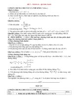 ĐỀ 7  LUYỆN THI ĐẠI HỌC MÔN TOÁN QUẢNG NAM