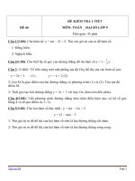 Đề kiểm tra 1 tiết Đại số lớp 9 - Đề 66