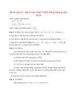 Đề thi học kì 1 lớp 9 môn Toán THCS Hồng Dương năm 2014