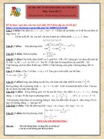 Đề thi thử THPT quốc gia môn Toán chọn lọc số 17