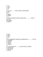 Tổng hợp câu hỏi trắc nghiệm môn Tiếng Anh (140)