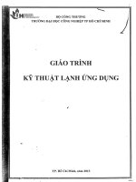 GIÁO TRÌNH KỸ THUẬT LẠNH ỨNG DỤNG