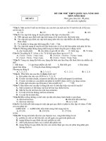 Đề sinh học 12 - sưu tầm giới thiệu đề thi thử đại học đề 5 tham khảo