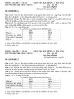 Trường THCS Lê Hồng Phong  ĐỀ THI HỌC KỲ II – NĂM HỌC 2013 – 2014 LỚP 9 MÔN ĐỊA LÍ