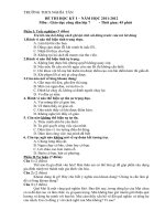 THCS NGHĨA TÂN ĐỀ THI HỌC KÌ 1 LỚP 7 MÔN CÔNG DÂN