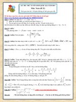 Đề thi thử THPT quốc gia môn Toán chọn lọc số 32