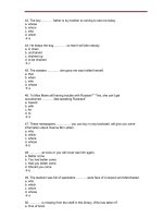 Tổng hợp câu hỏi trắc nghiệm môn Tiếng Anh (45)