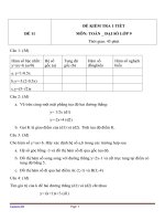 Đề kiểm tra 1 tiết Đại số lớp 9 - Đề 11