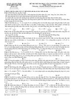 Đề thi thử đại học chuẩn theo cấu trúc của BGD môn vật lý