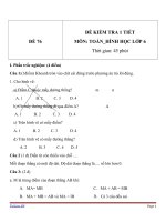 Đề kiểm tra 1 tiết môn Toán lớp 6 - Đề (76)