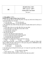 Đề kiểm tra 1 tiết môn Vật lý lớp 9 trường THCS Tam Thanh