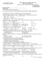 Đề kiểm tra học kì môn Hóa lớp 11 (4)