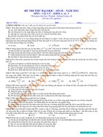 Đề luyện thi THPT Quốc gia môn Vật lý số 20