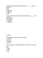 Tổng hợp câu hỏi trắc nghiệm môn Tiếng Anh (139)