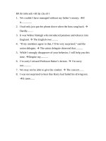 Đề thi môn anh viết lại câu số 1