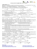 Đề thi thử tốt nghiệp đại học môn Vật Lý (6)