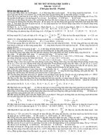 Đề ôn thi đại học môn Vật lý số 43