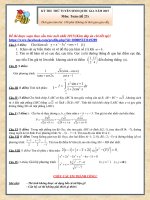 Đề thi thử THPT quốc gia môn Toán chọn lọc số 23