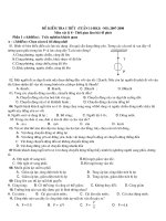 Đề kiểm tra 1 tiết môn vật lí 8